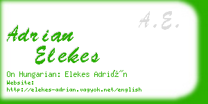 adrian elekes business card